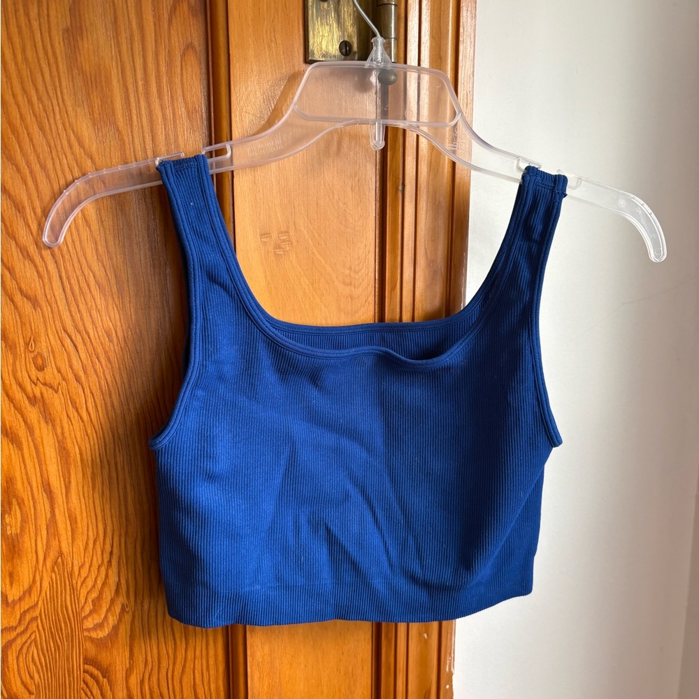 SET Active Royal Blue Ribbed Tank - Picture 4 of 4